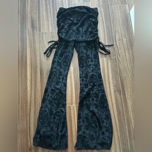 Black Gothic “skirt” flared pants